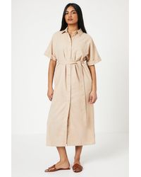 Oasis - Petite Belted Midaxi Shirt Dress - Lyst