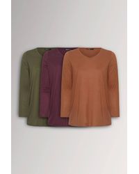 Yours - 3 Pack V-Neck T-Shirts - Lyst