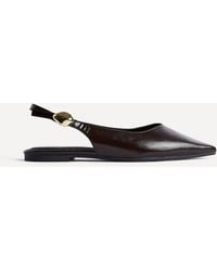 Linzi - Profile Faux Leather Ballet Flats - Lyst