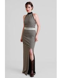 Enorsia - Halter Neck Premium Jersey Maxi Dress - Lyst