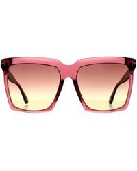 Tom Ford - Square Shiny Bordeaux Bordeaux Gradient Sabrina Ft0764 - Lyst