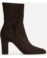 Linzi - District Faux Suede Ankle Boots - Lyst