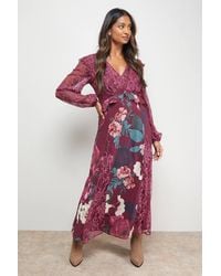 Oasis - Lace Mix Midi Dress - Lyst