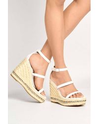 Miss Diva - Michelle Espadrille Ankle Strap Stud Sole Sandal Wedge - Lyst