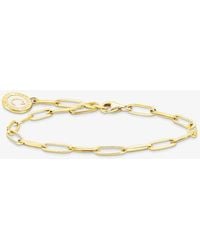 Thomas Sabo - Plated Cold Enamel Long Link Charm Bracelet X0286-427-39 - Lyst