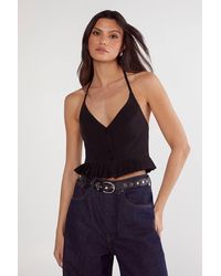 Nasty Gal - Pleated Hem Tailored Top - Lyst
