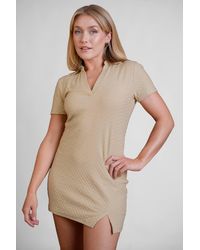 Enorsia - Textured Longline Polo - Lyst