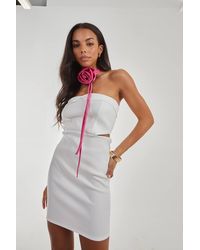 Pink Vanilla - Cut Out Bandeau Bodycon Dress - Lyst