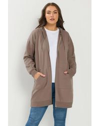 Yours - Longline Zip Hoodie - Lyst