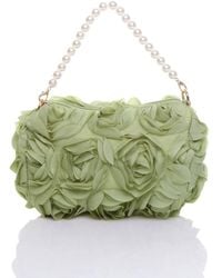 AJVANI - Flower Rose Ruffle Wedding Evening Clutch Bag - Lyst