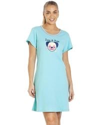 CAMILLE - Short Sleeve Pug Summer Nightdress - Lyst