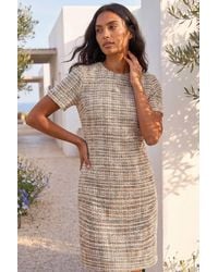 Roman - Textured Pocket Stretch Shift Dress - Lyst