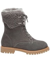 EverAu Australia - Sheepskin Knitted Wool Sittella Fashion Chunky Boots W/ Rubber Sole - Lyst