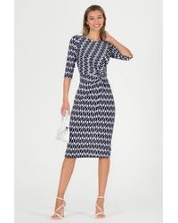 Jolie Moi - Qyara Jersey Twist Bodycon Midi Dress - Lyst