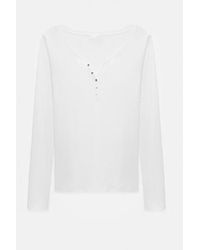 Dilvin - Slim Fit Cotton Long Sleeve Button Blouse - Lyst