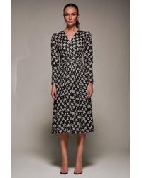 Jolie Moi - Puff Long Sleeve Jersey Midi Dress - Lyst