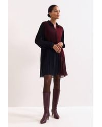 Phase Eight - Ella Colourblock Long Sleeve Mini Dress - Lyst
