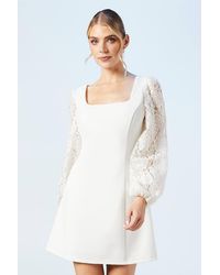 Coast - Long Sleeve Lace Sequin Bridal Mini Dress - Lyst