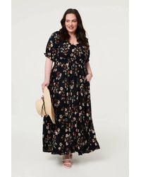 Izabel London - Curve Floral Bardot Empire Maxi Dress - Lyst