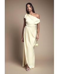 Coast - Fallen Shoulder Bow Detail Bridesmaid Maxi Dress - Lyst