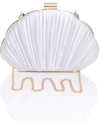 AJVANI - Evening Pleated Satin Prom Party Bag - Lyst