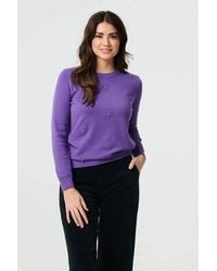 Izabel London - Floral Gemstone Embellished Jumper - Lyst