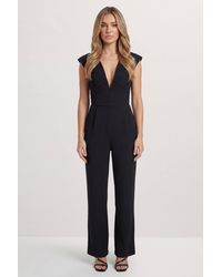MissPap - Tailored Pleated Structured Jumpsuit - Lyst