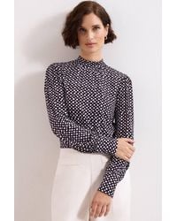Phase Eight - Esme High Neck Printed Top - Lyst