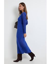 Wallis - Multi-Stitch Knitted Midi Dress - Lyst