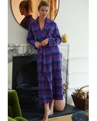 British Boxers - "Berwick" Check Brushed Cotton Dressing Gown - Lyst