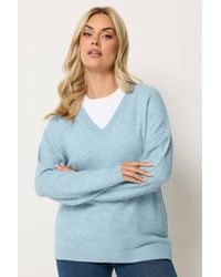 Yours - V-Neck Soft Touch Jumper - Lyst
