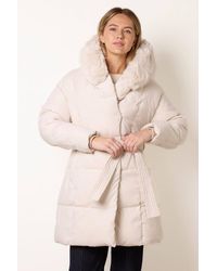 Blue Vanilla - Long Sleeve Belted Collar Coat - Lyst
