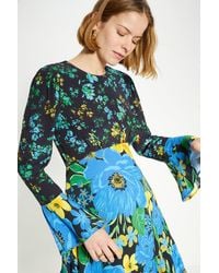 Oasis - Patch Print Bold Floral Mini Dress - Lyst