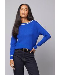 Wallis - Zip Back Crew Knitted Jumper - Lyst