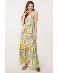 Blue Vanilla - Multi Sleeveless Square Maxi Dress - Lyst
