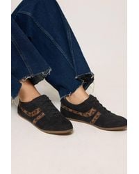 Long Tall Sally - Leopard Retro Faux Suede Trainers - Lyst