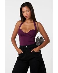 Pink Vanilla - Bra Cup Halter Neck Top - Lyst