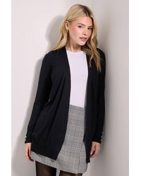 Dorothy Perkins - Longline Button Cuff Knit Cardigan - Lyst