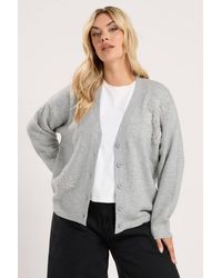 Yours - Applique Flower Long Sleeve Cardigan - Lyst