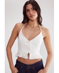 Nasty Gal - Pleated Hem Tailored Top - Lyst