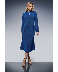 Dorothy Perkins - Dp Luxe Keyhole Detail Sparkle Jersey Midi Dress - Lyst