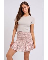Urban Bliss - Shirred Drop Hem Skirt - Lyst