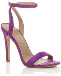 AJVANI - High Heel Ankle Strap Barely There Sandals - Lyst