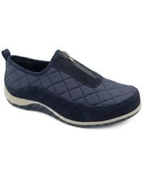Pavers - Wide Fit Leather Slip-On Shoes W/ Zip Fastening - Lyst