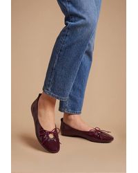 Dorothy Perkins - Faith: Jade Faux Leather Bow Detail Ballet Pumps - Lyst