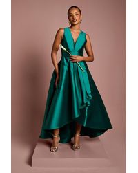 Coast - Honoured Petite Sleeveless Plunge Waterfall Twill Maxi Bridesmaid Dress - Lyst