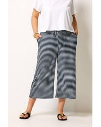 Yours - Gingham Culottes - Lyst