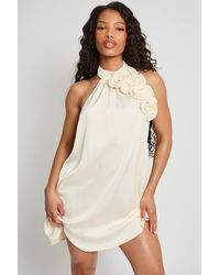 Public Desire - Satin Swing Dress W/ Corsage - Lyst