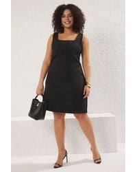 WOVCOR - Square Neck Sleeveless Mini Shift Dress - Lyst
