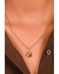 The Colourful Aura - Cat Paw Dog & Kitten Lovers Animal Footprint Pendant Necklace - Lyst